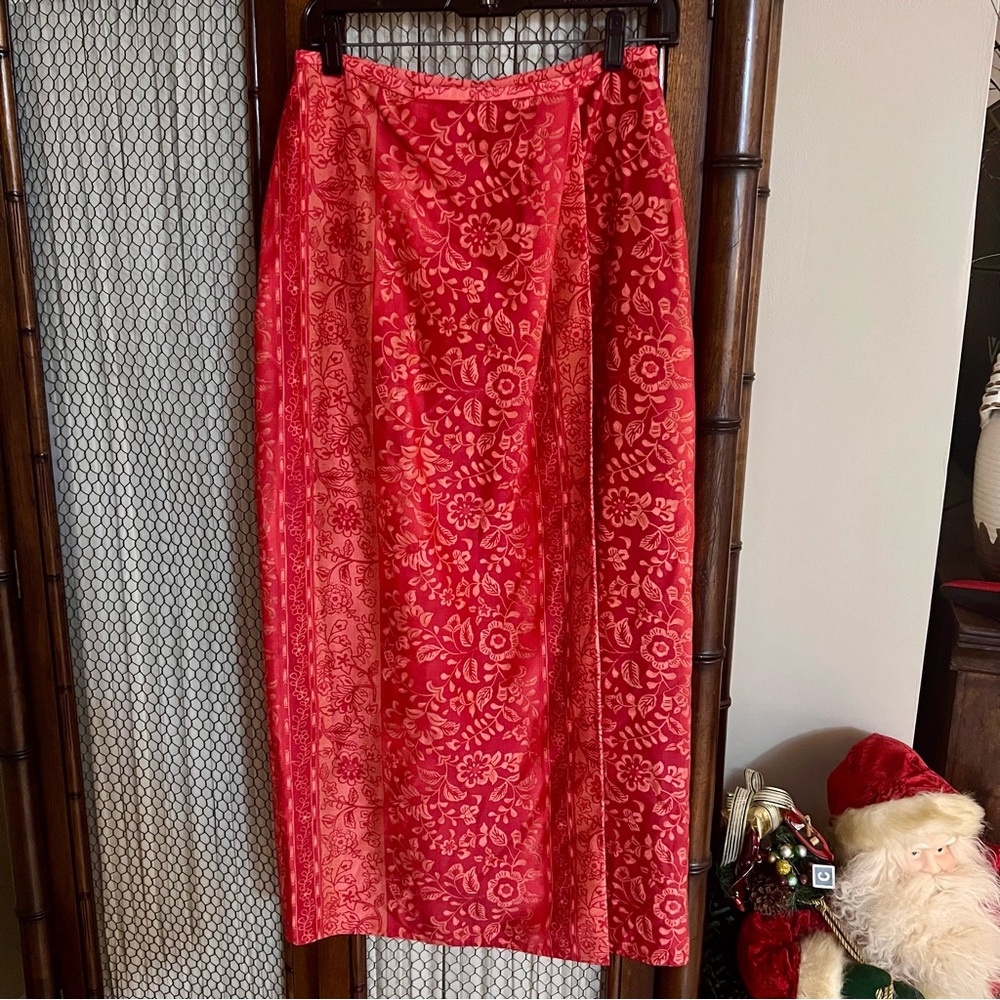 Barry Bricken Silk Pencil Skirt